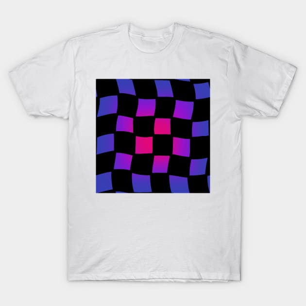 Checker Board - Bi Pride T-Shirt by JuneNostalgia